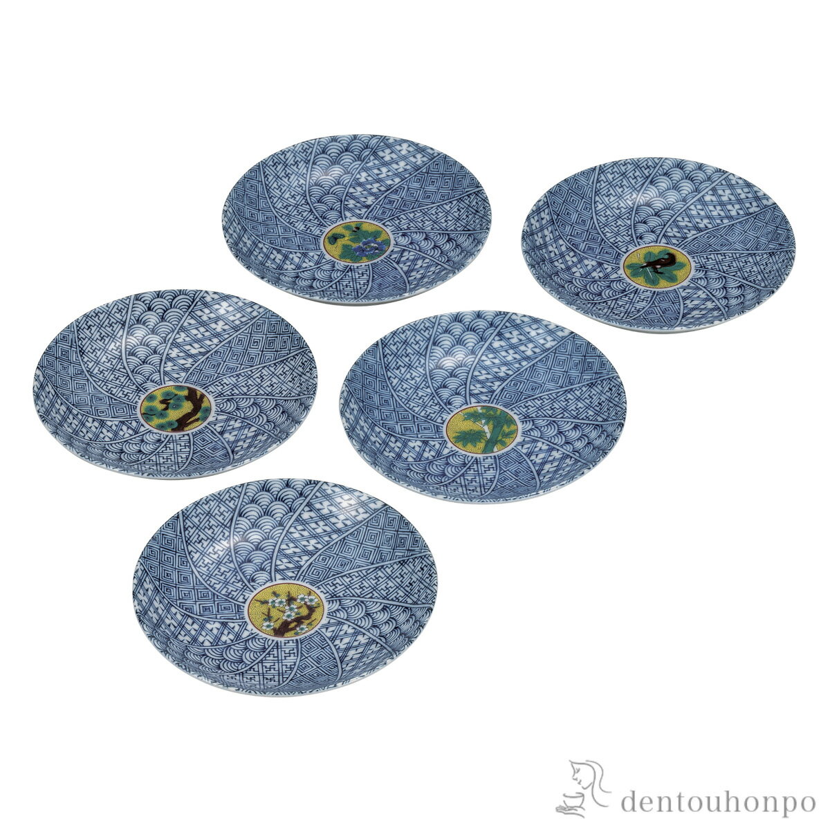 【LINE友達で300円OFFクーポン】 皿揃 吉田屋絵変り 5.2号 ( プレート 醤油皿 豆皿 和食 洋食 九谷焼 ..