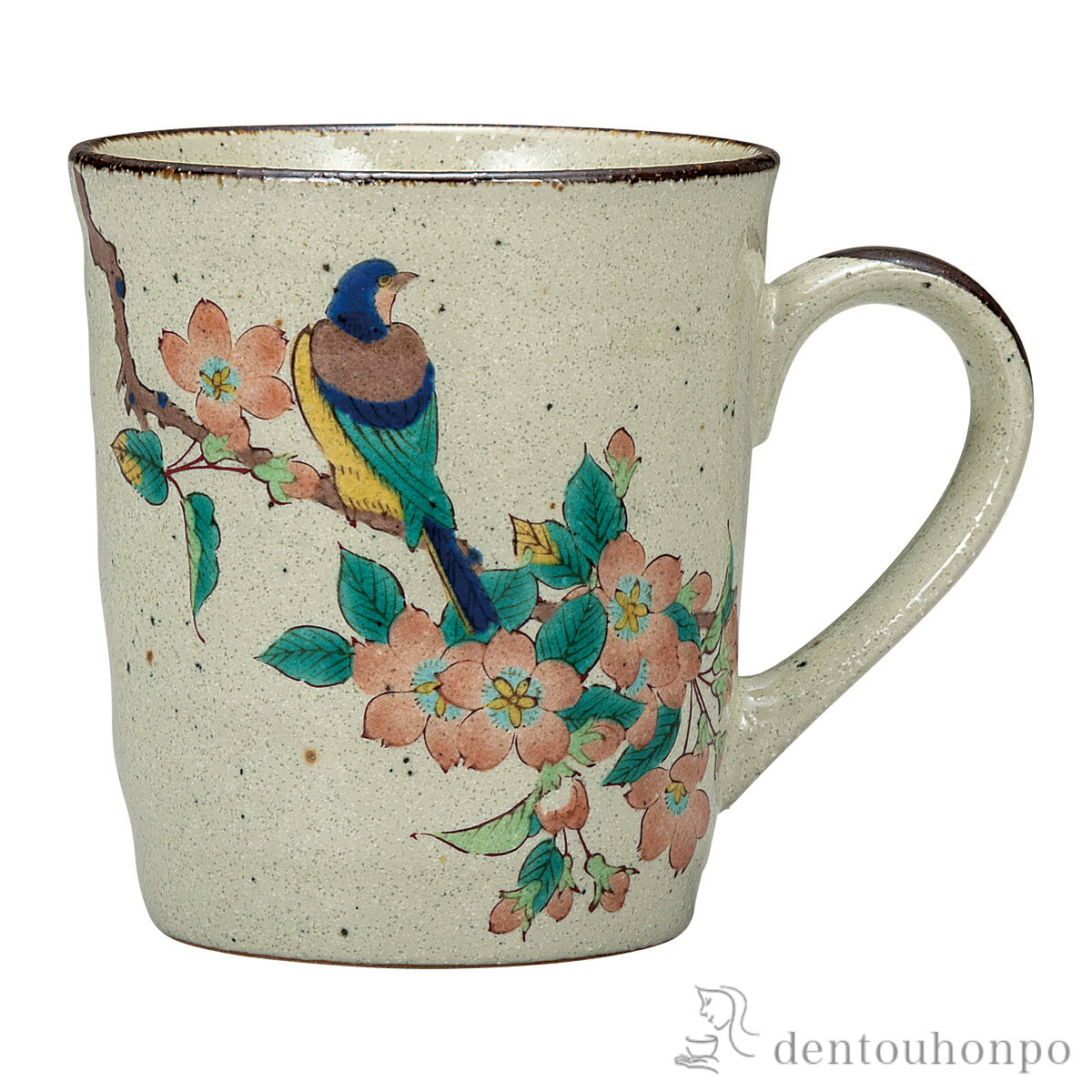 【5%OFFクーポン 本日23:59まで】 マグカップ 色絵花鳥 ( プレゼント デザイン マグ オリジナル タンブラー 九谷焼 結婚 出産 内祝い 引き出物 金婚式 誕生日プレゼント 還暦祝い 古希 喜寿 米寿 退職 定年 プレゼント お祝い お返し お礼 令和 両親 父 母 男性 女性 )