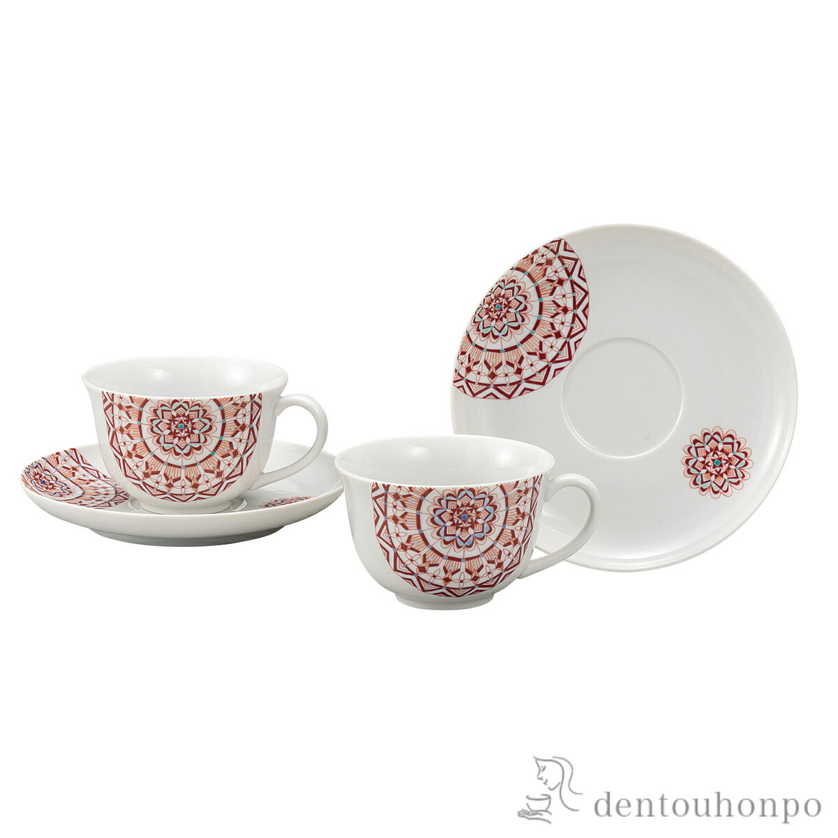 【5%OFFクーポン 本日23:59まで】 ペアコーヒー 赤絵丸紋 ( セット ソーサー ティーカップ 美味しい おすすめ 九谷焼 結婚 出産 内祝い 引き出物...