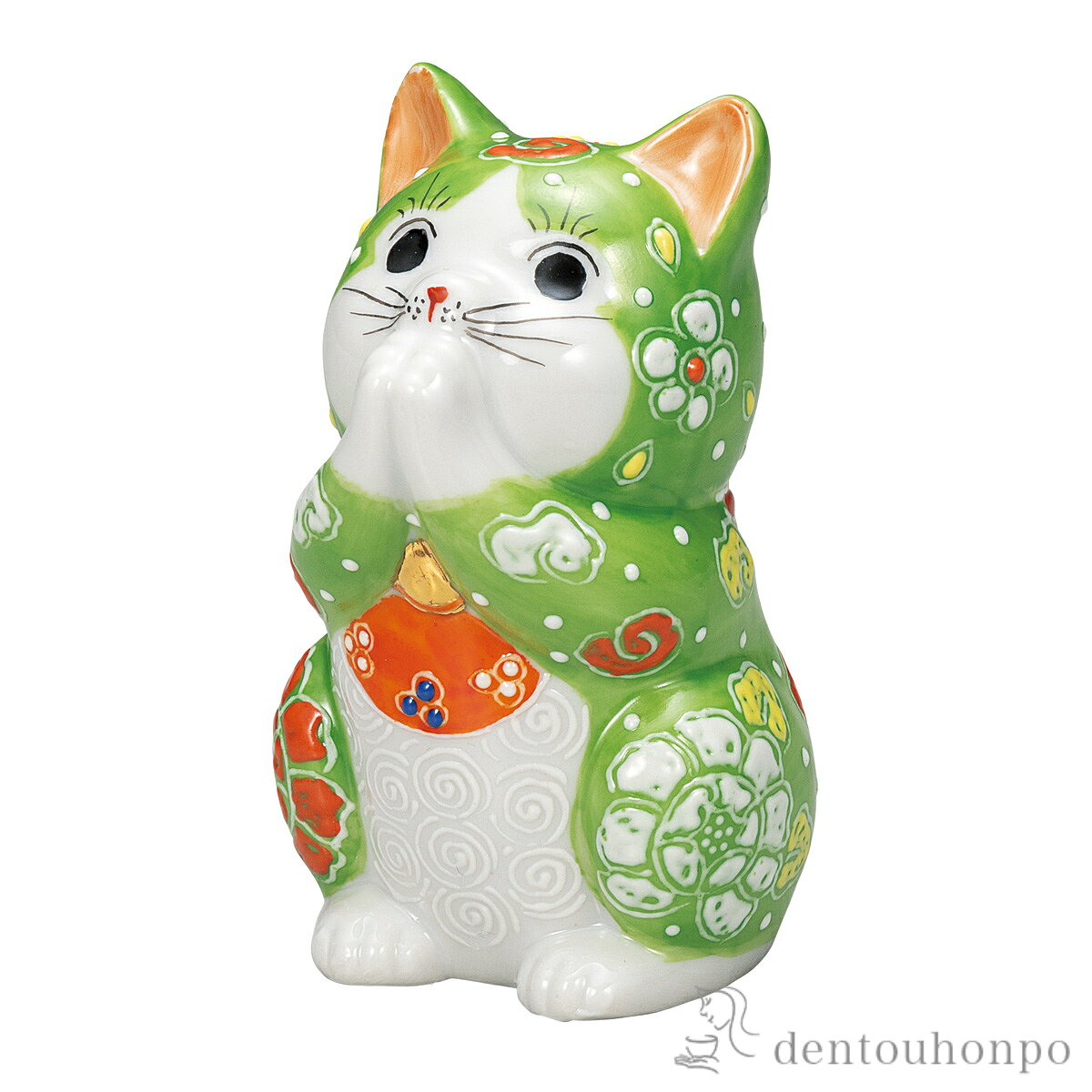 樂天商城 - お祈り猫 ひわ盛 3.2号 ( 初任給 プレゼント 母の日 置物 幸運 開運 まねきねこ 風水 九谷焼 結婚 出産 内祝い 引き出物 金婚式 誕生日プレゼント 還暦祝い 古希 喜寿 米寿 退職 定年 プレゼント お祝い お返し お礼 令和 両親 父 母 )