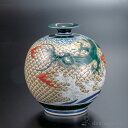 花瓶 青手龍神 7.2号 ( ガラス フラワーベース 花器 一輪挿し おすすめ 九谷焼 周年 創立 上場 竣工 開店 事務所移転 開業 プレゼント お祝い お返...