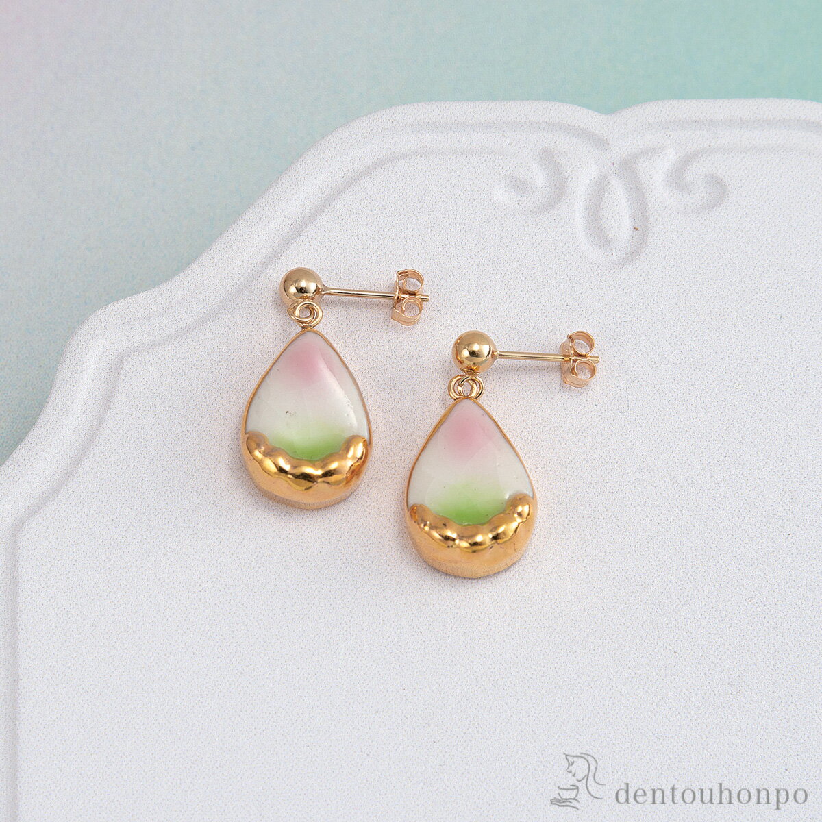 【LINE登録で300円クーポン】 ピアス 春の雫 ( おしゃれ かわいい ジュエリー アクセサリー ギフト 九谷焼 結婚 出産 内祝い 引き出物 金婚式 誕生...