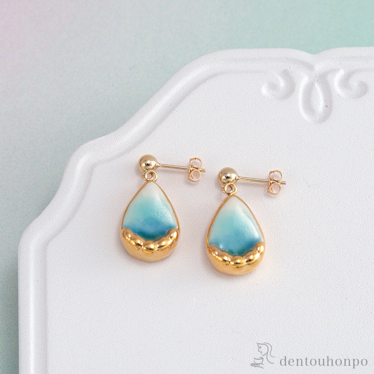 【LINE登録で300円クーポン】 ピアス 霖雨のあと ( おしゃれ かわいい ジュエリー アクセサリー ギフト 九谷焼 結婚 出産 内祝い 引き出物 金婚式 ...