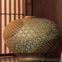 飾壷 本金盛割取小紋 10号 ( ガラス フラワーベース 花器 一輪挿し おすすめ 九谷焼 周年 創立 上場 竣工 開店 事務所移転 開業 プレゼント お祝い ...