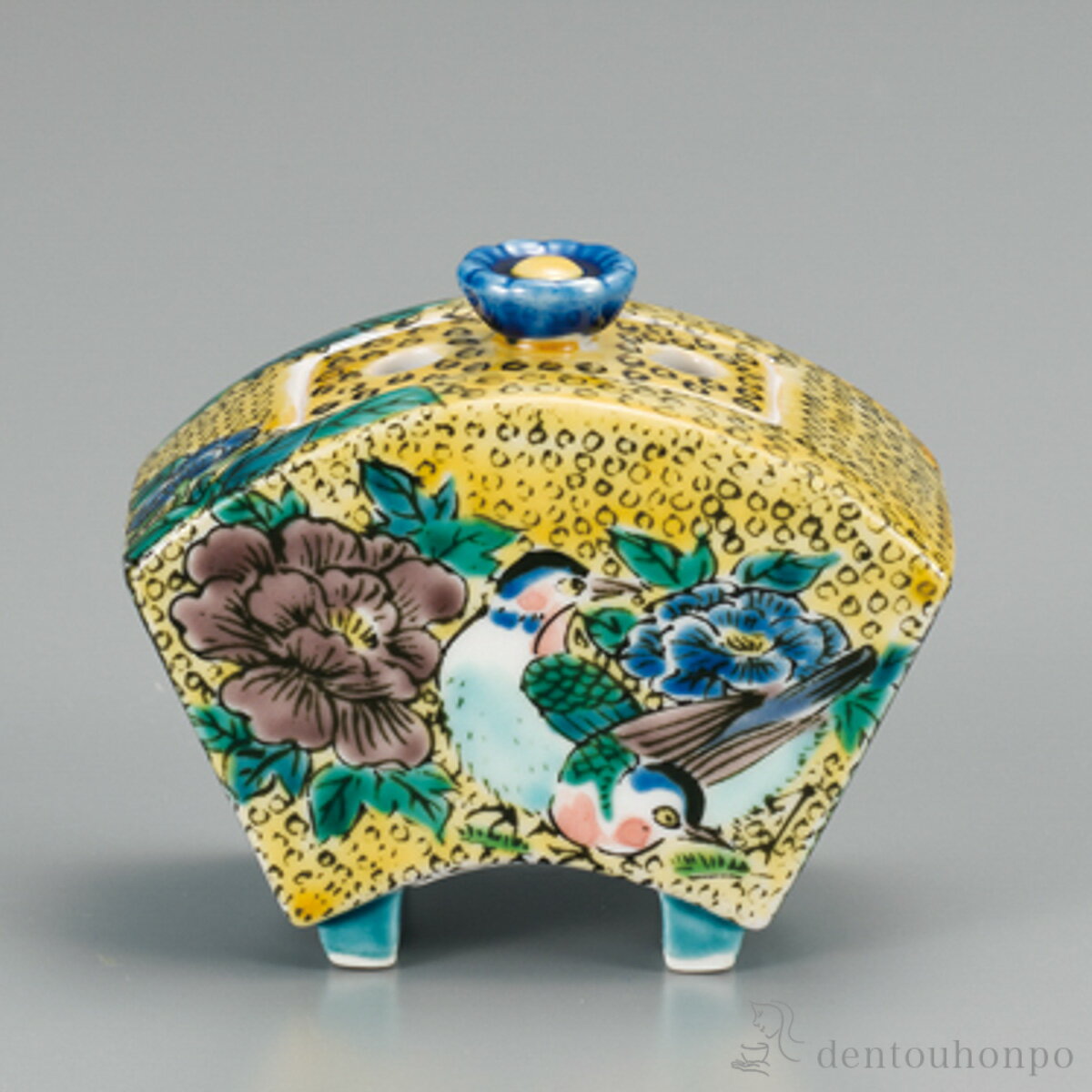 【11%OFFクーポン 本日23:59まで】 香炉 吉田屋風花鳥 2.5号 ( 木箱名入れ有料 お香 線香 リラックス ..