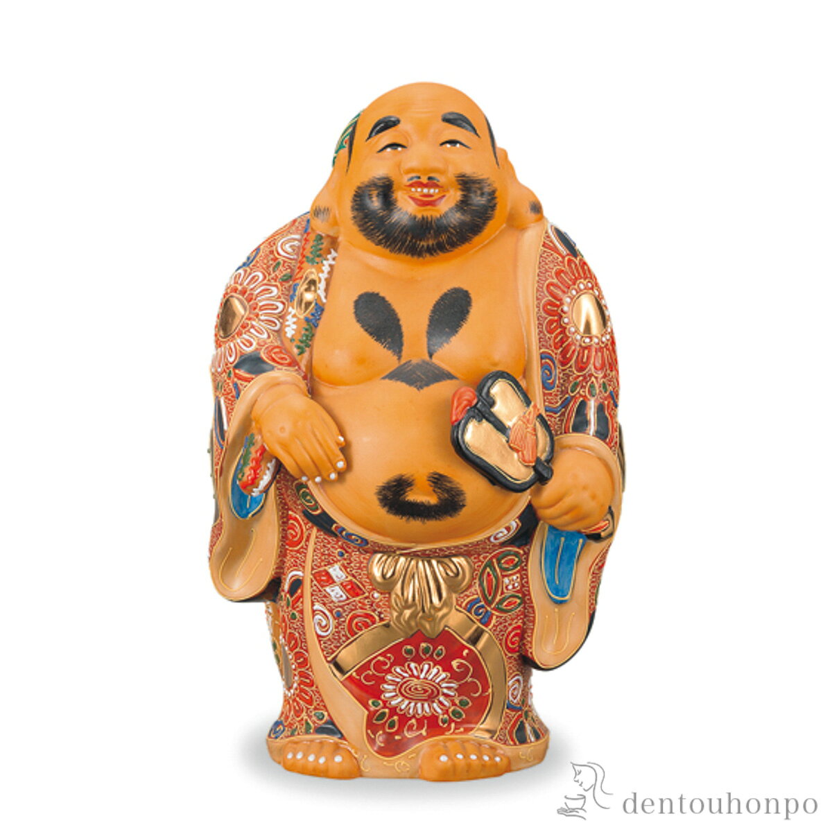 【11%OFFクーポン!!2/4 20時~4H限定】 布袋 盛 10号 ( 木札名入れ有料 九谷焼 結婚 出産 内祝い 引き出物 金婚式 誕生日プレゼント 還暦祝い 古希 喜寿 米寿 退職 定年 プレゼント お祝い お返し お礼 令和 両親 父 母 男性 女性 日本製 おすすめ おしゃれ )