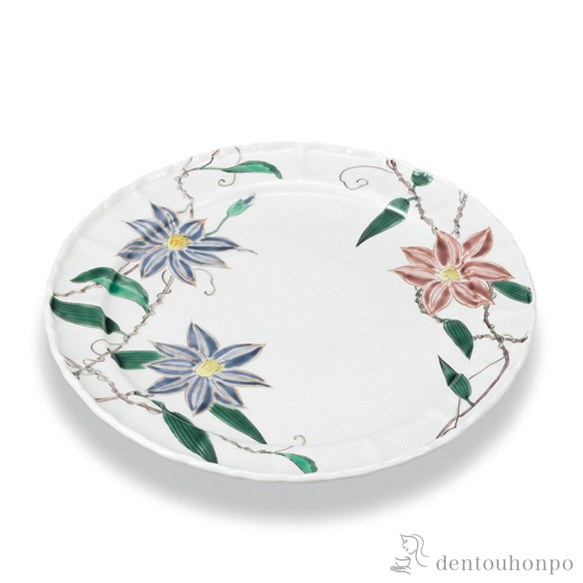 皿 鉄線 7号 ( プレート おつまみ 料理 和食 洋食 九谷焼 結婚 出産 内祝い 引き出物 金婚式 誕生日プレゼント 還暦祝い 古希 喜寿 米寿 退職 定年 プレゼント お祝い お返し お礼 令和 両親 父 母 男性 女性 日本製 おすすめ おしゃれ かわいい 可愛い 人気 )