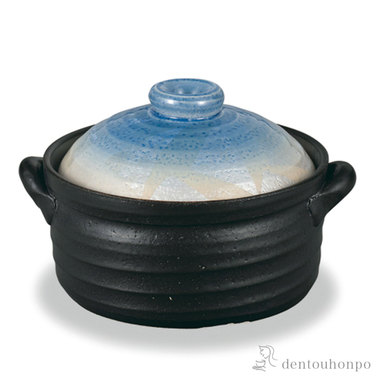 Earthen Pots - 【11%OFFクーポン&P5倍 5/9 20~24時】 2合炊きご飯釜 銀彩 ブルー ( ごはん鍋 万能鍋 ごはん 土鍋ご飯 鍋パーティー 炊飯土鍋 九谷焼 結婚 出産 内祝い 引き出物 金婚式 誕生日プレゼント 還暦祝い 古希 喜寿 米寿 退職 定年 プレゼント お祝い お返し お礼 令和 両親 )