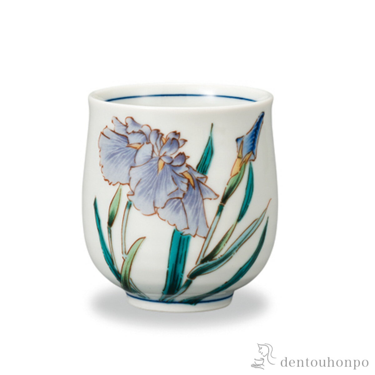 乐天商城 - 湯呑 12か月の花 花菖蒲（5月） ( 初任給 プレゼント 母の日 湯のみ ゆのみ 湯飲み カップ プレゼント 九谷焼 結婚 出産 内祝い 引き出物 金婚式 誕生日プレゼント 還暦祝い 古希 喜寿 米寿 退職 定年 プレゼント お祝い お返し お礼 )