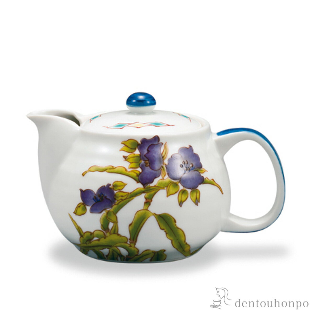 【LINE登録で300円クーポン】 ポット急須 12か月の花 紫露草（6月） 茶こし付 ( ティーポ ...