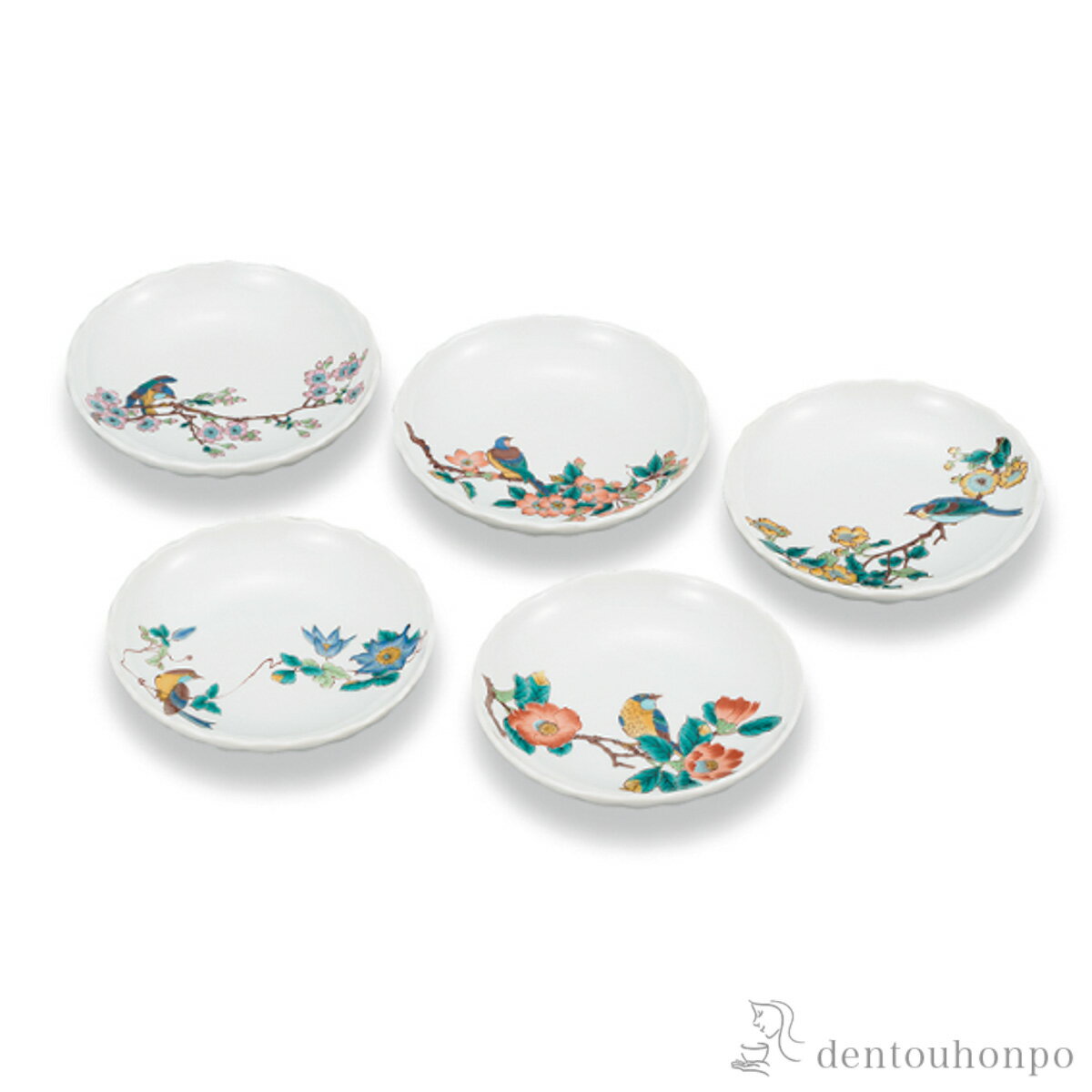 樂天商城 - 皿揃 絵変わり花鳥 4.5号 5枚セット ( 初任給 プレゼント 母の日 和食器セット お皿 揃える 食器 和食 九谷焼 結婚 出産 内祝い 引き出物 金婚式 誕生日プレゼント 還暦祝い 古希 喜寿 米寿 退職 定年 プレゼント お祝い お返し お礼 )