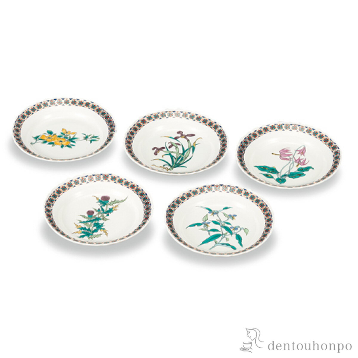 樂天商城 - 【11%OFFクーポン&P5倍 5/9 20~24時】 皿揃 金小紋草花絵変わり 5.5号 5枚セット ( 初任給 プレゼント 母の日 和食器セット お皿 揃える 食器 和食 九谷焼 結婚 出産 内祝い 引き出物 金婚式 誕生日プレゼント 還暦祝い 古希 喜寿 米寿 退職 定年 プレゼント )
