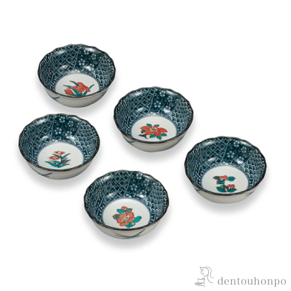 樂天商城 - 小鉢揃 5草花 3号 5枚セット ( 初任給 プレゼント 母の日 和食 食器 おつまみ 朝食 料理 九谷焼 結婚 出産 内祝い 引き出物 金婚式 誕生日プレゼント 還暦祝い 古希 喜寿 米寿 退職 定年 プレゼント お祝い お返し お礼 令和 両親 父 母 男性 )