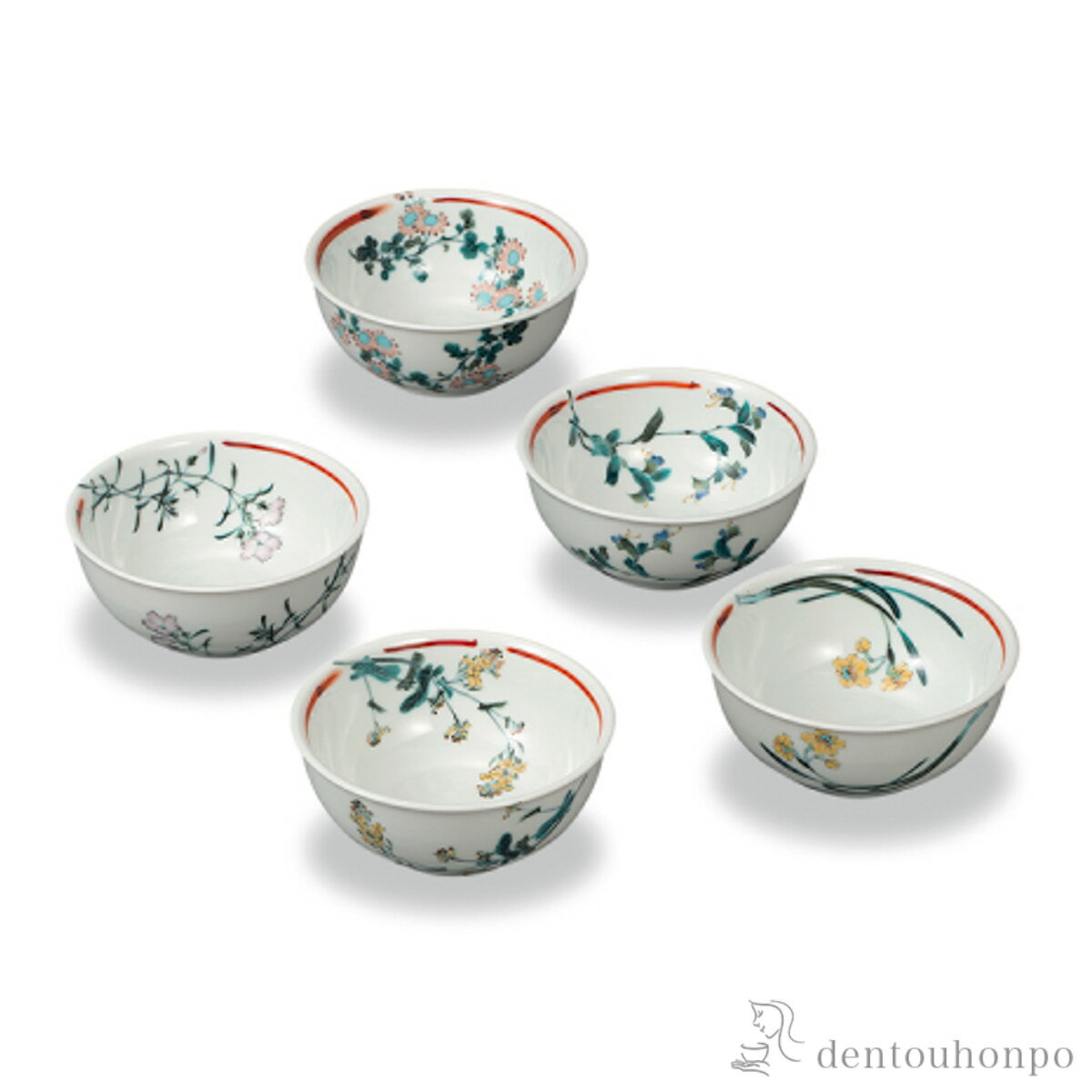 乐天商城 - 【11%OFFクーポン&P5倍 5/9 20~24時】 小鉢揃 草花5種 4号 5枚セット ( 初任給 プレゼント 母の日 和食 食器 おつまみ 朝食 料理 九谷焼 結婚 出産 内祝い 引き出物 金婚式 誕生日プレゼント 還暦祝い 古希 喜寿 米寿 退職 定年 プレゼント お祝い お返し お礼 令和 両親 )