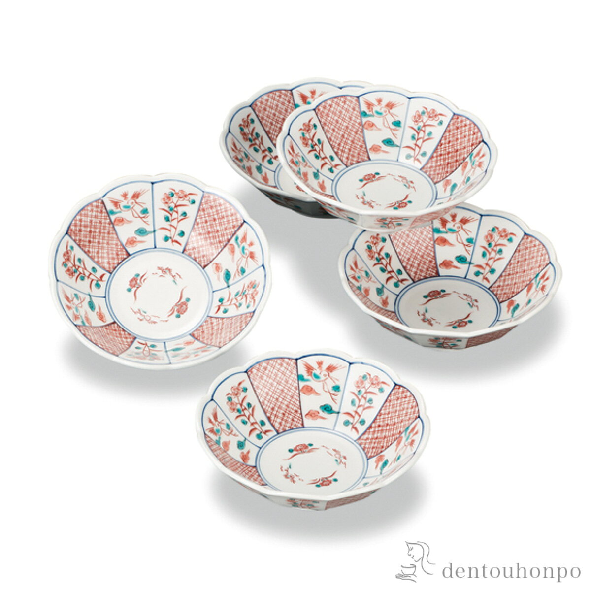 樂天商城 - 小鉢揃 赤絵小紋 5号 5枚セット ( 初任給 プレゼント 母の日 和食 食器 おつまみ 朝食 料理 九谷焼 結婚 出産 内祝い 引き出物 金婚式 誕生日プレゼント 還暦祝い 古希 喜寿 米寿 退職 定年 プレゼント お祝い お返し お礼 令和 両親 父 母 )