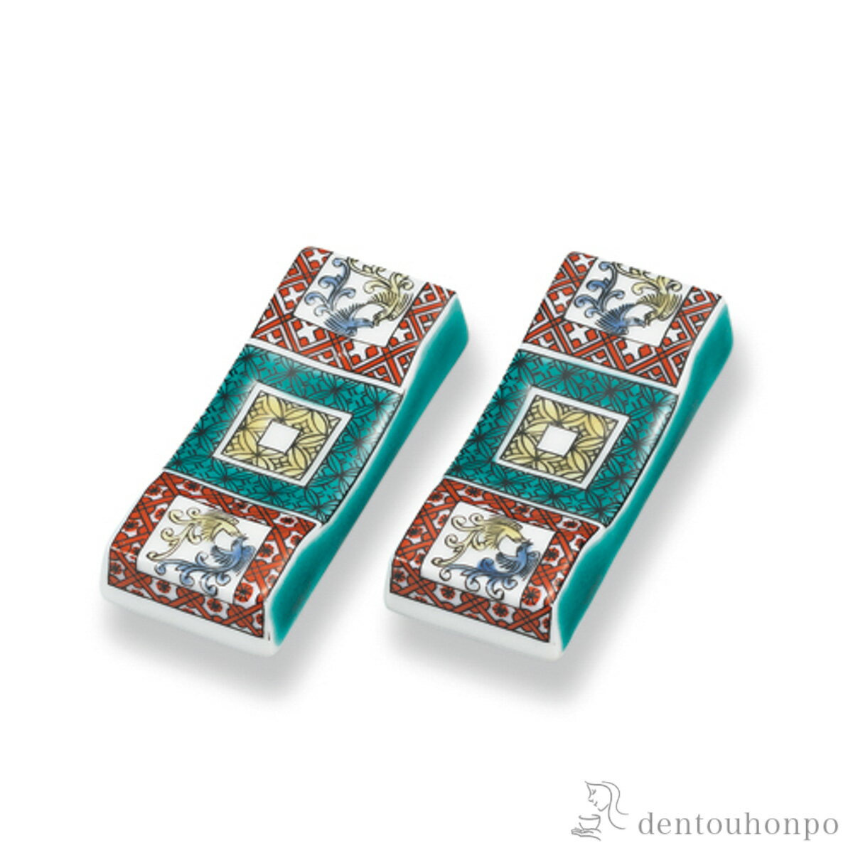 【11%OFFクーポン!!2/19 20時~4H限定】 長箸置 石畳の図 ペア ( ギフトセット 結婚祝い 箸休め はしおき おしゃれ 九谷焼 結婚 出産 内祝い 引き出物 金婚式 誕生日プレゼント 還暦祝い 古希 喜寿 米寿 退職 定年 プレゼント お祝い お返し お礼 令和 両親 父 母 )