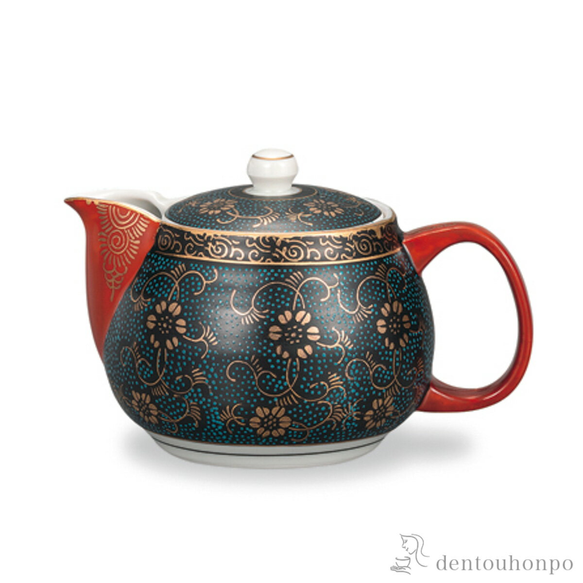 ポット急須 青粒鉄仙 茶こし付 ( 母の日 早割 プレゼント 初任給 ティーポット お茶 煎茶 日本茶 おすすめ 九谷焼 結婚 出産 内祝い 引き出物 金婚式 誕生日プレゼント 還暦祝い 古希 喜寿 米寿 退職 定年 プレゼント お祝い お返し お礼 令和 両親 父 母 男性 )