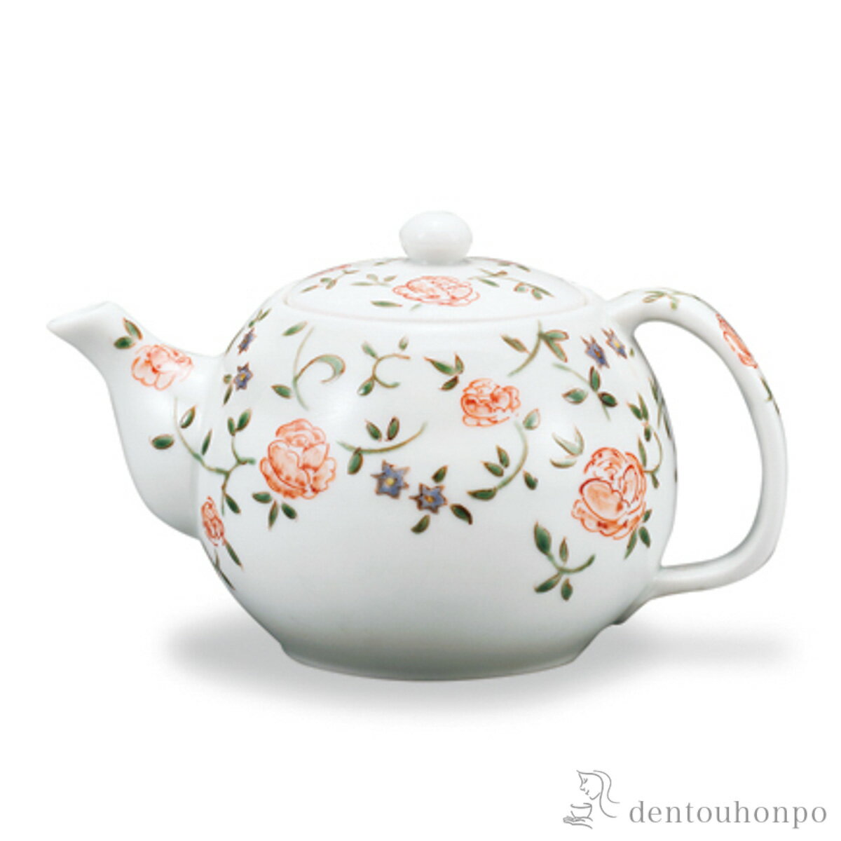 ポット急須 バラ 茶こし付 ( ティーポット お茶 煎茶 日本茶 おすすめ 九谷焼 結婚 出産 内祝い 引き出物 金婚式 誕生日プレゼント 還暦祝い 古希 喜寿 米寿 退職 定年 プレゼント お祝い お返し お礼 令和 両親 父 母 男性 女性 日本製 おすすめ おしゃれ )