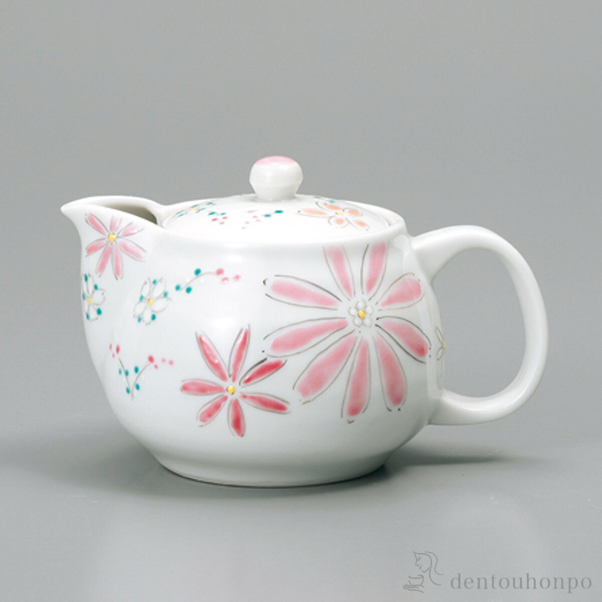 乐天商城 - ポット急須 色絵花文 赤 茶こし付 ( 初任給 プレゼント 母の日 ティーポット お茶 煎茶 日本茶 おすすめ 九谷焼 結婚 出産 内祝い 引き出物 金婚式 誕生日プレゼント 還暦祝い 古希 喜寿 米寿 退職 定年 プレゼント お祝い お返し お礼 )