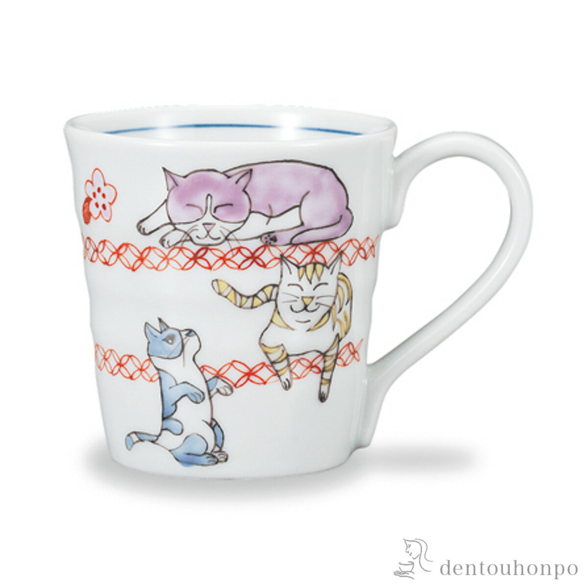 【11%OFFクーポン&P5倍 6/4 20~24時】 マグカップ 彩 ネコ ( 父の日 プレゼント プレゼント デザイン マグ オリジナル タンブラー 九谷焼 結婚 出産 内祝い 引き出物 金婚式 誕生日プレゼント 還暦祝い 古希 喜寿 米寿 退職 定年 プレゼント お祝い お返し お礼 令和 )