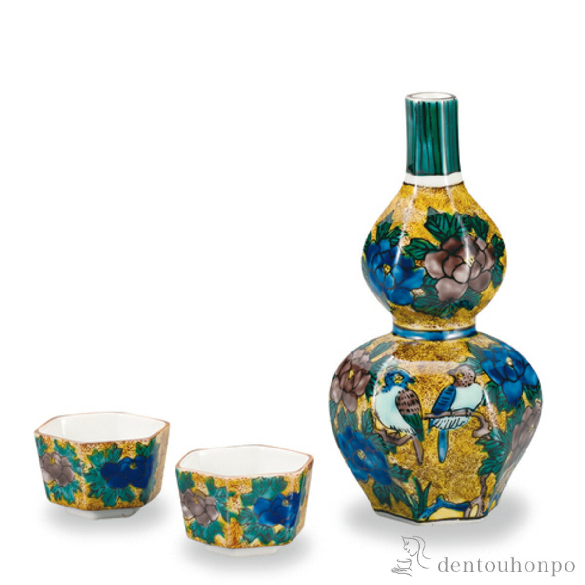 【8%OFFクーポン 本日23:59まで】晩酌揃 吉田屋風花鳥 ( 酒器 日本酒 冷酒 プレゼント 人気 九谷焼 結婚 出産 内祝い 引き出物 金婚式 誕生日プレゼント 還暦祝い 古希 喜寿 米寿 退職 定年 プレゼント お祝い お返し お礼 令和 両親 父 母 男性 女性 日本製 )