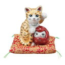 【LINE登録で300円クーポン】 九谷焼 達磨招き猫 金彩釉 5号 ( 木札名入れ有料 父の日 プレゼント 初任給 招き猫 まねきねこ 置物 開店祝い 開運 ...