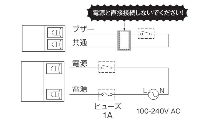 パトライト(PATLITE)LED回転灯SKH-M2AC100VФ100防滴(赤or黄)