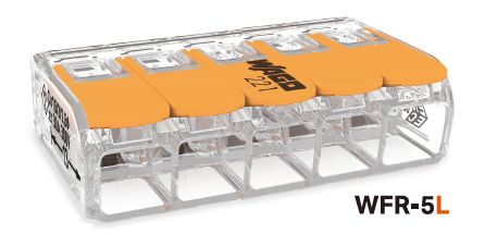 ☆新品☆ ワゴ　ワンタッチコネクター　WFR-5LBP JP　クリアタイプ　5個入　WAGO　JAPPY