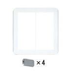 ☆新品☆パナソニック　簡易耐火スイッチプレート　WTC7322W　シングルスイッチ＋シングルスイッチ用　ホワイト　ラウンド　コスモシリーズワイド21