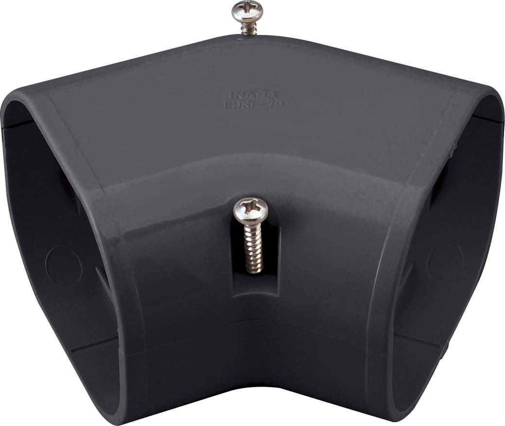 新品　因幡電工　LDKF-70-K　スリムダクトLD　コーナー平面45°　（平面45°曲り）　ブラック　領収書可能