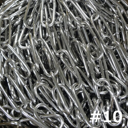 ミズノ金属 小判型チェーン #10 内径37×9 ステンレス製 (30m)