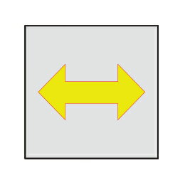 マンホール商会 埋設標用 記号プレート 通信線方向表示 K2-Y