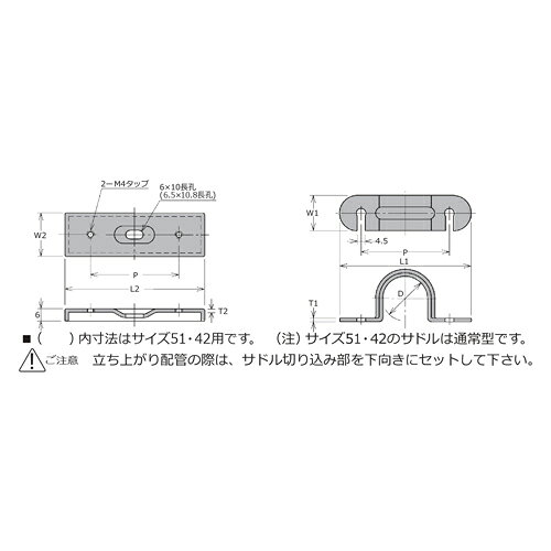 外山電気 SBSP型 サドルベースキット SUS304 SBSP16 / SBSP22 / SBSP28 / SBSP36