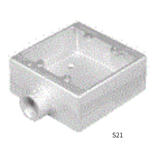 Rakuten - 外山電気 露出スイッチボックス 鋳鉄製 2個用1方出 厚鋼用 S21Z16 / S21Z22 / S21Z28