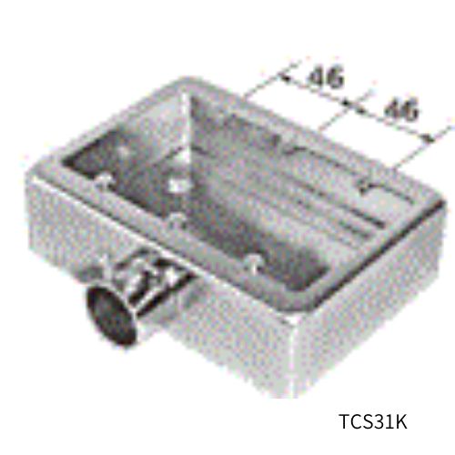Rakuten - 外山電気 ねじなし TC露出スイッチボックス 鋼板製 3個用1方出 TCS31K19 / TCS31K25 / TCS31K31