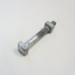 Rakuten - Aトレード 四角ボルト 4分×100mm ナット付 溶融亜鉛メッキ
