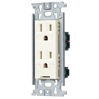 Rakuten - パナソニック:フルカラー 埋込アースターミナル付ダブルコンセント(接地極付) 型式:WN11329