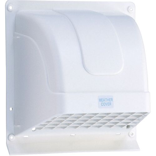 Rakuten - 高須産業:ウェザーカバー 格子付 ホワイト 15cm 型式:WK-15(W)