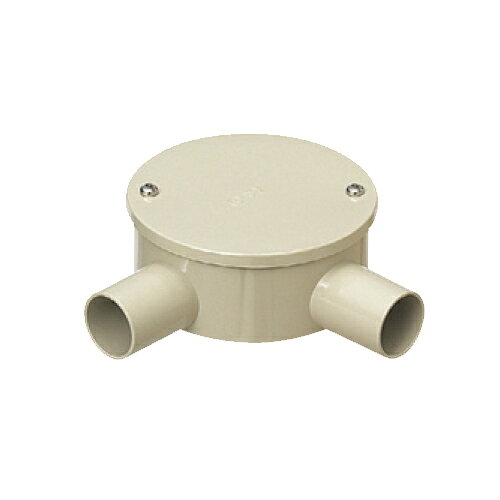 Rakuten - 未来工業:露出用丸形ボックス(カブセ蓋)1方出〜4方出(防水タイプ) 型式:PVM22-2LKPM