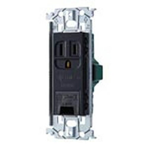 楽天電材部品　楽天市場店パナソニック:SO-STYLEシリーズ 埋込アースターミナル付接地コンセント 金属枠付 ブラック 型式:WTL11313B