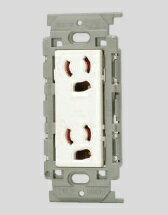 Rakuten - 神保電器:抜止接地ダブルコンセント(PW色) 型式:JEC-BN-99GV(PW)