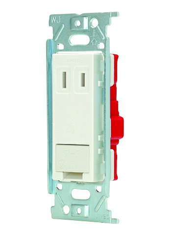 Rakuten - 神保電器:アースターミナル付 シングルコンセント(PW色) 型式:JEC-BN-5E(PW)