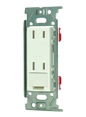 Rakuten - 神保電器:アースターミナル付 ダブルコンセント(PW色) 型式:JEC-BN-55E(PW)