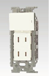 Rakuten - 神保電器:Jワイドスリム 1連3個用(片切スイッチ＆ダブルコンセント)(PW色) 型式:NWS03440PW