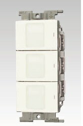 Rakuten - 神保電器:Jワイドスリム 1連3個用(マーク付片切スイッチ)(PW色) 型式:NWSM03001WPW