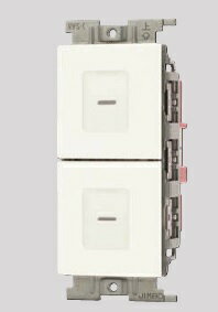 Rakuten - 神保電器:Jワイドスリム 電子式スイッチ ガイド・チェック用 並列操作形(遅れ機能なし)(PW色) 型式:NWSM02771WPW