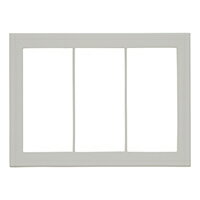 神保電器:Jワイドスリム スイッチプレート 3連用 型式:QWP-3(MBK)