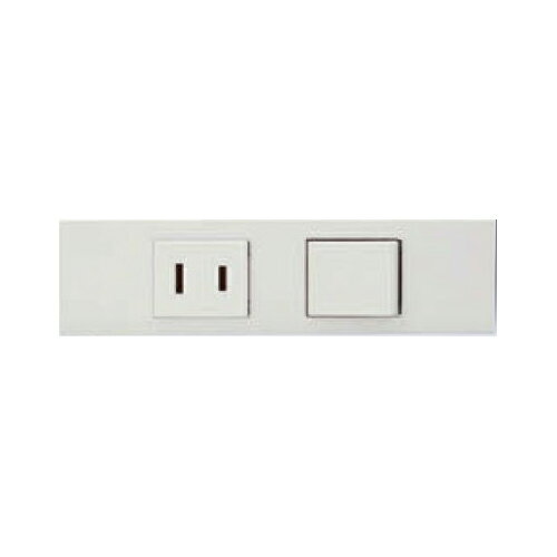 Rakuten - 神保電器:NKシリーズ 家具・機器用 シボ加工品 コンセント＋3路スイッチセット 型式:KAG-2712:C5.S3(PW)