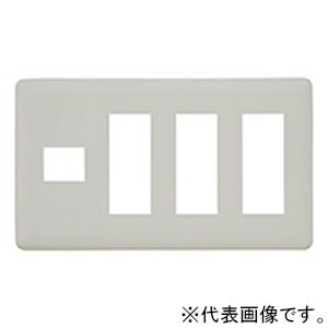 神保電器 2ピースコンセントプレート 4連用 10(1+3+3+3)個口 ピュアホワイト WJD-1333