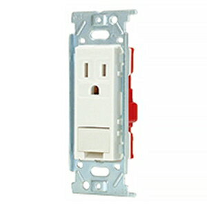 神保電器 アースターミナル付接地シングルコンセント 15A 125V 金属枠 ピュアホワイト JEC-BN-5GE-PW...